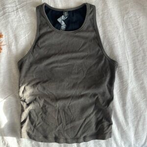 Vuori dark green tank top